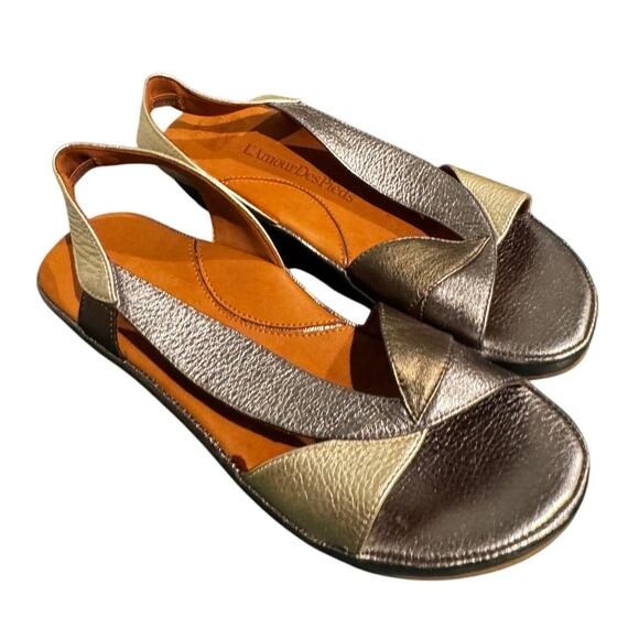 NWOT L'AMOUR DES PIEDS Crotono Leather Slingback Sandal Sz 8M - Picture 1 of 8